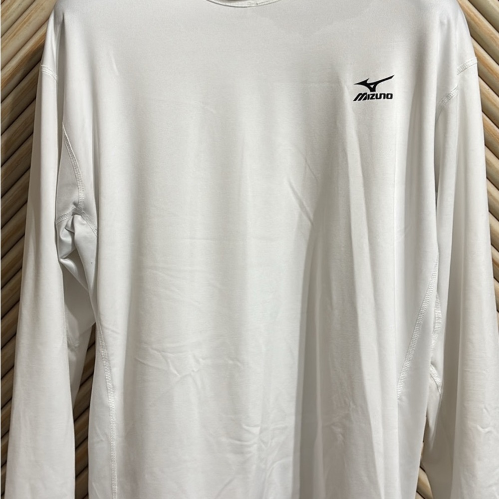 Mizuno Men's White Long Sleeve Shirt